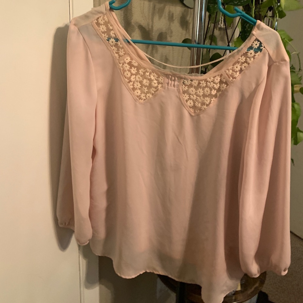 Peachy layered blouse
